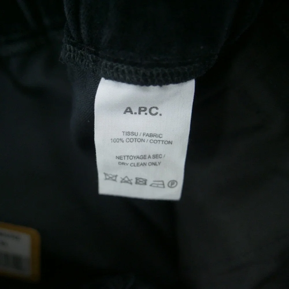APC Pants Adult Extra Large Black Velvet Elastic Waist James Noir Flat Front New